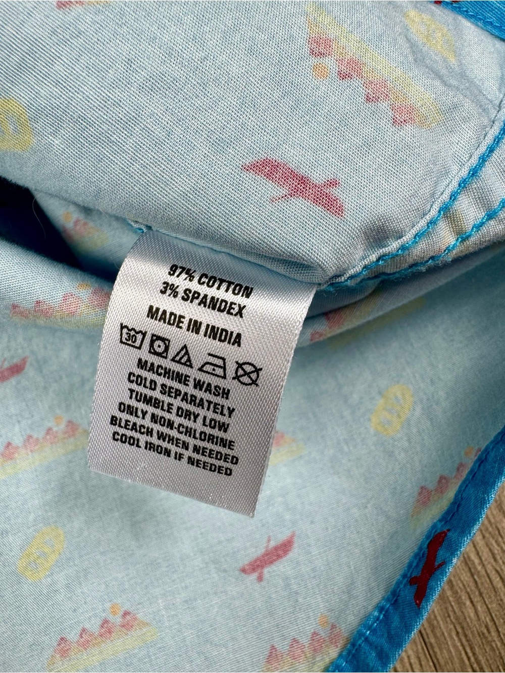 Jack + Sage OARS Canoe Mountain Print Button Up Blue Camp Short Sleeve Shirt LG - Picture 7 of 8
